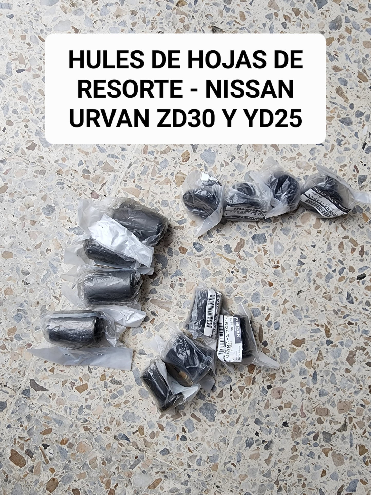 Hules de hojas de resorte para Nissan Urvan ZD30 y YD25