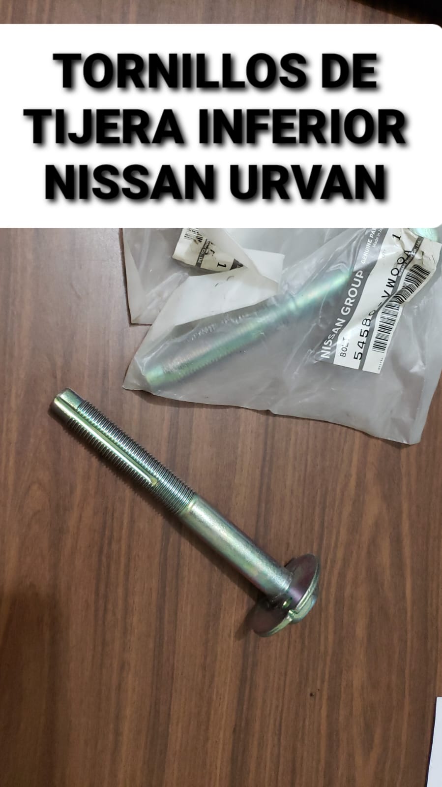 Tornillos de tijera inferior Nissan Urvan